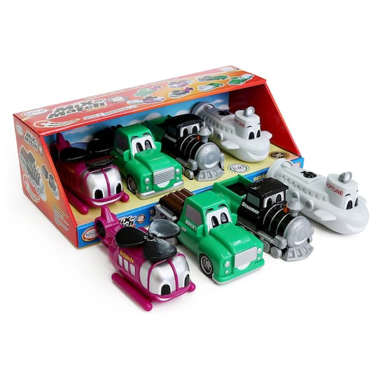Popular Playthings&#xAE; Magnetic Mix or Match&#xAE; Junior 2 Vehicle Toy Set